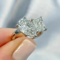 thumbnail image 2 of Silver 2Ct Pear Cut Diamond Women's Engagement Ring 14K White Gold Plated, 2 of 4