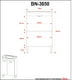 thumbnail image 5 of Mueble para Baño Con Lavamanos  2 Puertas PDC-39 Blanco, 5 of 6