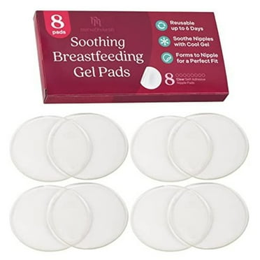 Nurse & Nourish [8 Pads] Silicone Nipple Pads for Breastfeeding Soreness