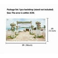 thumbnail image 3 of 8x6ft Ocean Beach Wedding Photoshoot Backdrop, Flower Tulle Arch,Polyester Fabric Banner Decorative Curtains Engagement Proposal Background Photography Studio Props, 3 of 7