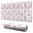 White Cow Milk, variant on Long Mouse Pads for Desk,Pink Cow Strawberry Hat Pattern Desk Mats on Top Of Desks, Desk Mouse Pad Extra Large with 3mm Non-Slip Base and Stitched Edge for Gaming,Office,Work,Home 31.5"x11.8"