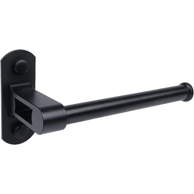 Portarrollos de papel higiénico Portarrollos de papel higiénico de aluminio antioxidante Portarrollos de papel higiénico montado en el baño, lavabo y cuarto de baño (negro mate, 6,3 pulgadas)