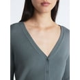 thumbnail image 4 of Scoop Women's and Women’s Plus V Neck Cardigan Sweater, Lightweight, Sizes XS-4X, 4 of 5
