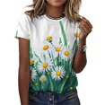 thumbnail image 3 of Daisy T Shirts Basic T-Shirt Short Sleeve Ladies Tee Shirt Summer Graphic Clothing, 3 of 5