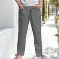 thumbnail image 5 of CPNG Boys Dress Pants Straight Pants Solid Color School Uniform Pants Classic Elastic High Waist Uniform Pants(Grey,10-11 Years), 5 of 9