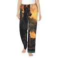 thumbnail image 1 of Fotbe Sunset Meditating Doberman Pantalones de Pijama para Mujer, Pantalones de Dormir, Pantalones Pj con Cordón y Bolsillos-Large, 1 of 6
