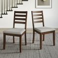 thumbnail image 2 of Castle Place Classic Wooden Dining Chair, Set of 2, Brown, 2 of 8