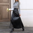 thumbnail image 7 of QHFBli Womens Long Maxi Woolen A Line Skirt Autumn Winter Plaid Skirt, 7 of 7