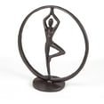 thumbnail image 2 of Danya B. Yoga Tree Circle Cast Iron Sculpture Modern Art Shelf Décor and Gift for Yoga and Meditation Lovers for Home Office, Yoga Studio or Home Decoration Statement Piece, 2 of 7