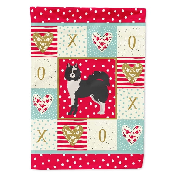 Carolines Treasures CK5829GF Elo Dog 2 Love Flag Garden Size Small multicolor