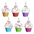 thumbnail image 4 of 6x Adornos Navideños Con Forma De Cupcakes Adornos Para árbol De Navidad Colgante De Cristal Para Navidad, 4 of 8