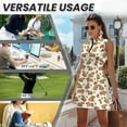 thumbnail image 6 of COEQINE Capybara and Apple Print Women's Golf Dress with Pockets and Shorts Sleeveless Soft Workout Dresses with 2 Piece Set Stand Collar Zip Up Washable Tennis Outfits, L, 6 of 7