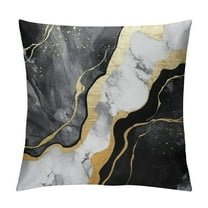 Creowell  Black Gold Pillow Covers Couch Pillows for Living Room Marble Abstract Sofa Pillows Decorative Pillows for Couch Bed Living Room Sofa Outdoor Car Pillow Covers
