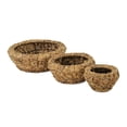 thumbnail image 4 of Contemporary Home Living Set of 3 Brown Tapered Round Storage Baskets 14.5", 4 of 5