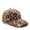 Light Coffee, variant on Leopard Print Faux Fur Baseball Cap, Winter Thick Plush Peaked Cap, Soft Warm Fluffy Hat for Daily Outdoor