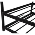 thumbnail image 7 of Twin Size House Bed with Trundle Bed and Casters, Metal Platform Bed Frame with Roof and Slats Supports, Low House Bed for Kids Adults Bedroom, Mattress Not Included, Black, 7 of 7
