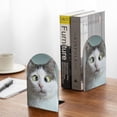 thumbnail image 5 of Lsque Funny Cat Printed Wood Bookends,Non-Skid Bookend for Shelves,Heavy Duty Support Bookends,Non-Slip Foam Pads for Office, Home, and Library,1 Pair, 5 of 8