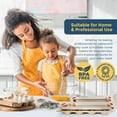 thumbnail image 5 of PERLLI 8-Pc Non Stick Baking Pans Set Gold Bakeware with Red Silicone Grips, 5 of 7