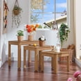 thumbnail image 4 of Buildhom Farmhouse 3pc Nesting Tables Set, Rustic Wood Stacking End Tables with Storage Shelves for Living Room, Dark Wood, 4 of 9