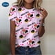 thumbnail image 2 of Disney Gold Micky Head Women's Casual Print T-shirt Mickey Mouse High-quality Print Fashion Top Cartoon Wholesale110 Gao Jinjia LED, 2 of 2