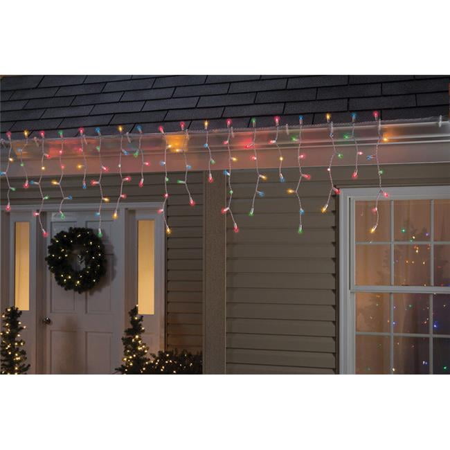 Celebrations Incandescent Icicle Light Set Multicolor 300 Lights