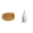 thumbnail image 1 of Cestas de almacenamiento,Cestas de almacenamiento de cocina tejidas con asas hechas a mano,Cestas de pan redondas Bandejas para servir Rectángulo,Escultura de pingüino,Escultura de pingüino, 1 of 8