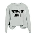 thumbnail image 2 of Women's Sweatshirts 2025 Favorite Aunt Sweatshirt Long Sleeve Crewneck Casual Pullover Tops Sweatshirt for Women, 2 of 5