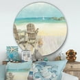 thumbnail image 3 of Designart 'Seaside Morning no Window' Nautical & Coastal Metal Circle Wall Art, 3 of 3