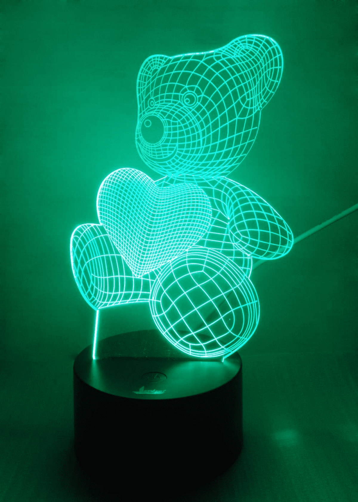 sleepy teddy 3D illusion visual 7 color changing Night Light desk table Lamp 
