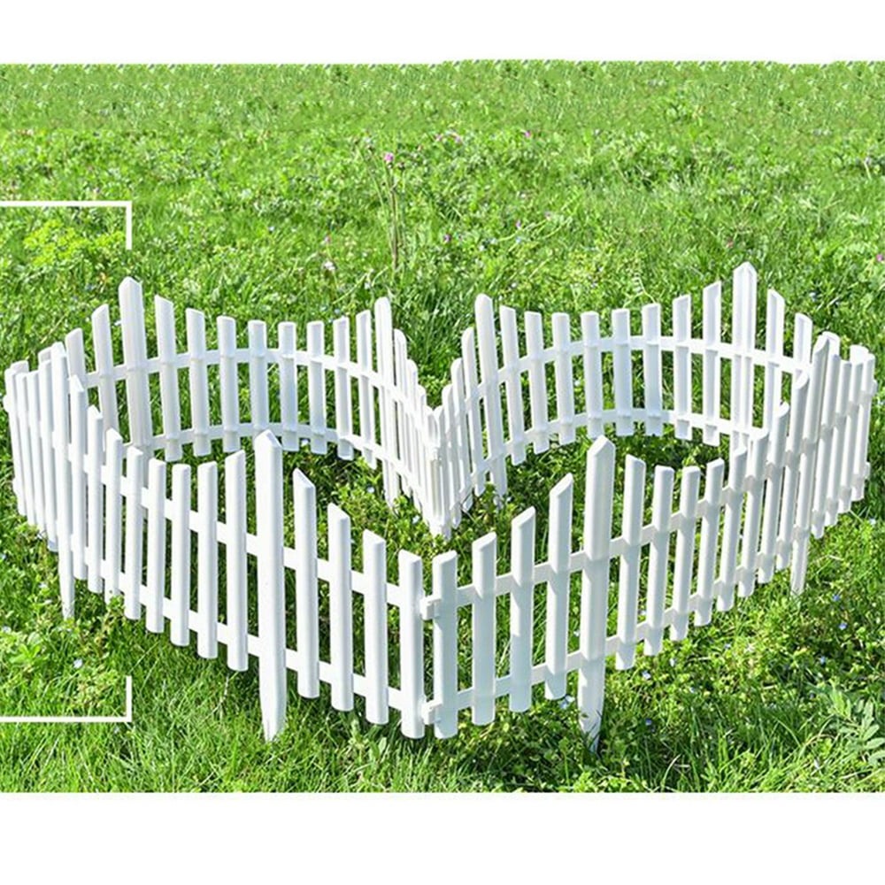 6Pack Garden Border Fence White Plastic Picket Fence