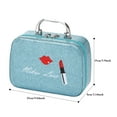 thumbnail image 3 of Makeup Case Lip Printed Portable Top Handle Makeup Box Cosmetic Organizer, 3 of 8