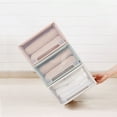 thumbnail image 3 of Frogued Household Plastic Transparent Stackable Drawer Storage Box Container Organizer (White,XL), 3 of 13