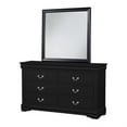 thumbnail image 4 of Fy Four Piece Queen Size Bedroom Set, Antique Nickel Metal Handles, Black, 4 of 7
