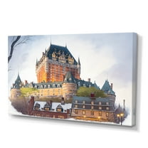 Designart Fall Season Chateau Frontenac III Canvas Wall Art