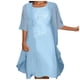thumbnail image 1 of Conjunto de vestido de dos piezas de gasa y encaje para mujer: color liso, elegante e informal, material de poliéster, 1 of 7