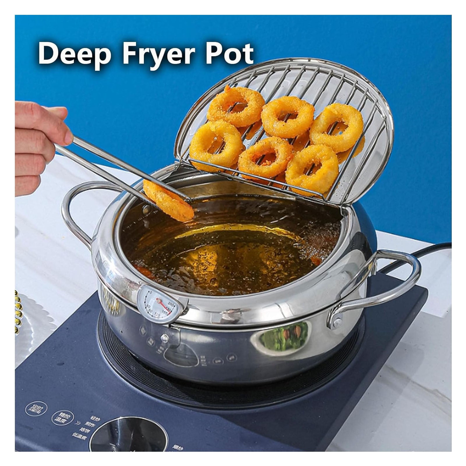 調理器具 Nka XYKA 2024 Japanese Deep Fryer Pot with Temperature Gauge