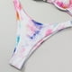 thumbnail image 5 of Traje de baño para mujer, bikini de dos piezas con hombros descubiertos y soporte de acero, color liso, trajes de baño para mujer, conjuntos de bikini para mujer, trajes de baño de bikini para mujer, 5 of 6