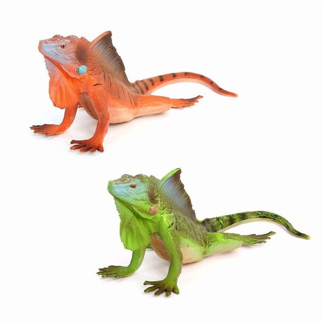 Figuras realistas con forma de iguana, lagarto, 6 cm, de PVC, modelo reptil para niños