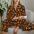 thumbnail image 5 of KLL Cute Squirrel Print Women's Long Sleeve Pajamas with Pants Sleepwear Loungewear 2 Set-Large, 5 of 7