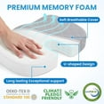 thumbnail image 3 of Seat Cushion - Memory Foam Cushion for Office Chair, Car Seat, Airplane, Bleacher - Sciatica & Hip & Coccyx Pain Relief Desk Chair Cushion for Long Sitting Office Workers, Car Drivers, 3 of 6