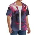 thumbnail image 2 of Fotbe Astronaut Riding Fiery Horse Camisa Estampada de Manga Corta para Hombre, Casual de Verano, Estilo Playero, Sin Arrugas-XX-Large, 2 of 5