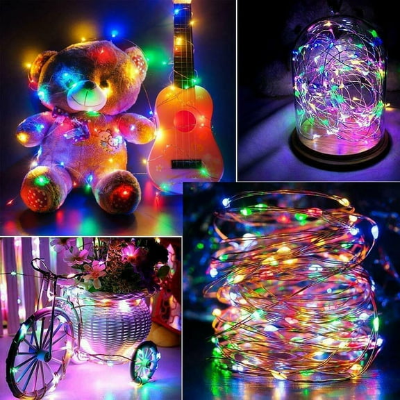 Christmas Outdoor Solar String Lights 20M 200 LED Solar Fairy Lights Waterproof Decoration Copper Wire Lights