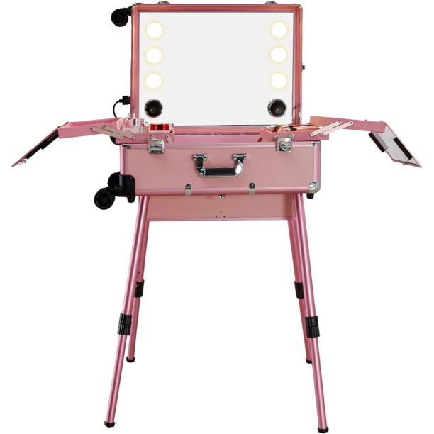 Pink powder beauty activity makeup cabinet makeup car storage cabinet  dressing table activity storage table - Shop hong-yi Storage - Pinkoi