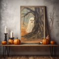 thumbnail image 6 of Ghost Hiding Behind Tree Print Poster, Ghosts Art Print, Halloween Art Print, Halloween Decor, Spooky Vintage Halloween, Print Wall Art, Halloween Gift, 6 of 7