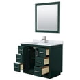 thumbnail image 3 of Wyndham Collection Miranda 42" Wood Single Bathroom Vanity in Green/Nickel Trim, 3 of 7