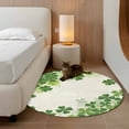 thumbnail image 2 of Round Rug 3.3Ft Washable Non-Slip, St. Patrick's Day Circle Area Rugs for Living Room Bedroom, Green Lucky Shamrock Spring Country Indoor Floor Mats Carpet Runner for Home Decor Aesthetic, 2 of 8