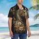 thumbnail image 3 of Fotbe Palatial Gold Pattern Horse Camisa Hawaiana para Hombre Unisex – Camisa Casual de Verano con Botones de Manga Corta de Algodón y Lino,Medium, 3 of 7