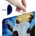 thumbnail image 3 of FMSHPON White Cow On Blue Oil Painting Clipboard Hardboard Wood Nursing Clip Board and Pull for Standard A4 Letter 13x9 inches, 3 of 7