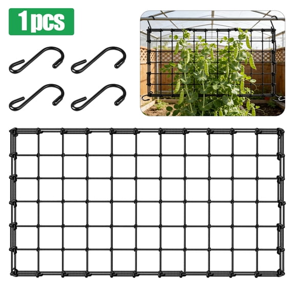 TSV 2 x 4ft Elastic Trellis Netting with 4 Hooks for Outdoor Indoor Climbing Plants, Heavy Duty Elastic Cucumber Trellis Net Support for Garden