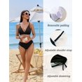 thumbnail image 4 of Conjunto de bikini AI'MAGE 2025 para mujer, cintura alta, cuello en V, negro, 4 of 6
